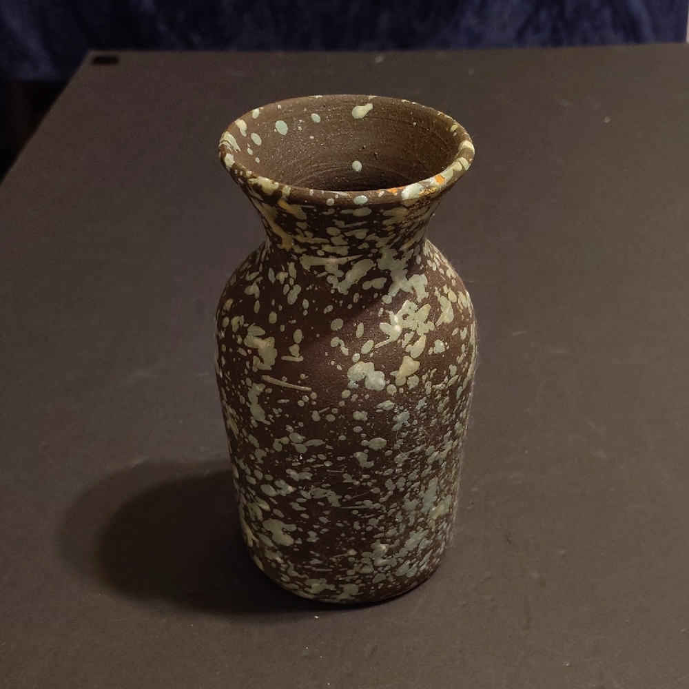 Speckled Black Ceramic Vase